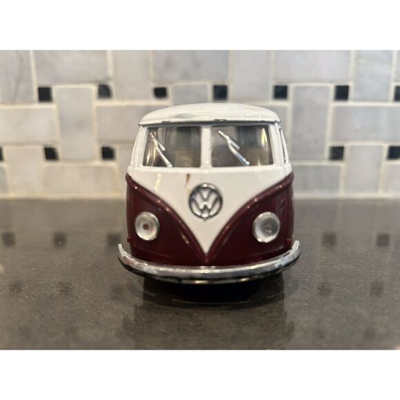 Kinsmart Volkswagen Classical Bus Hippie Peace & Love Retractable & Working - Picture 5 of 7